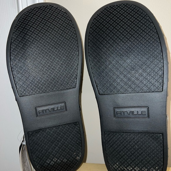 Fitville recovery clogs - anti-slip black shoes US mens 11 - Picture 1 of 5